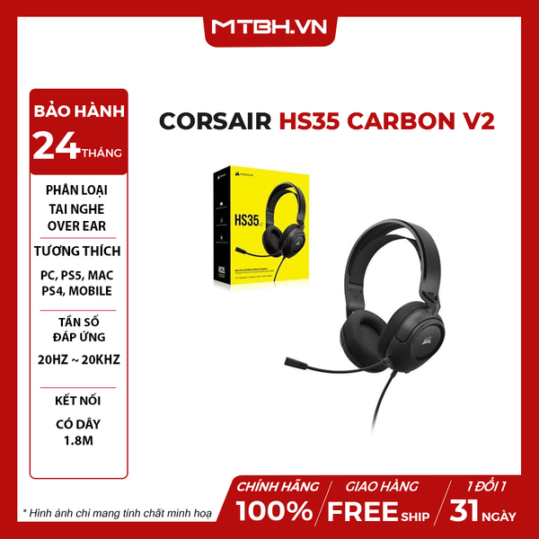 TAI NGHE CORSAIR HS35 Carbon V2