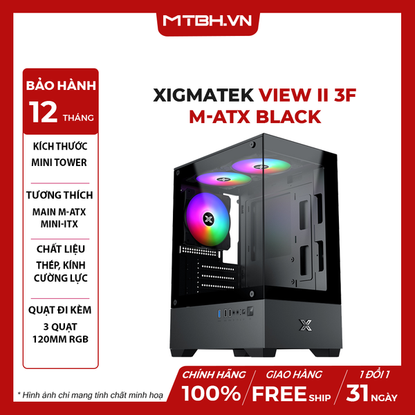 Case Xigmatek View II 3F M-ATX Black