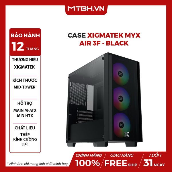 Case Xigmatek MYX Air 3F - Black