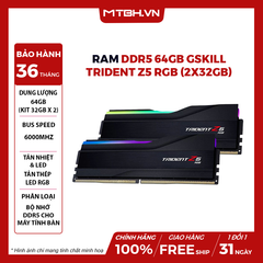 RAM DDR5 64GB GSkill Trident Z5 6000 MHz RGB (2x32GB)