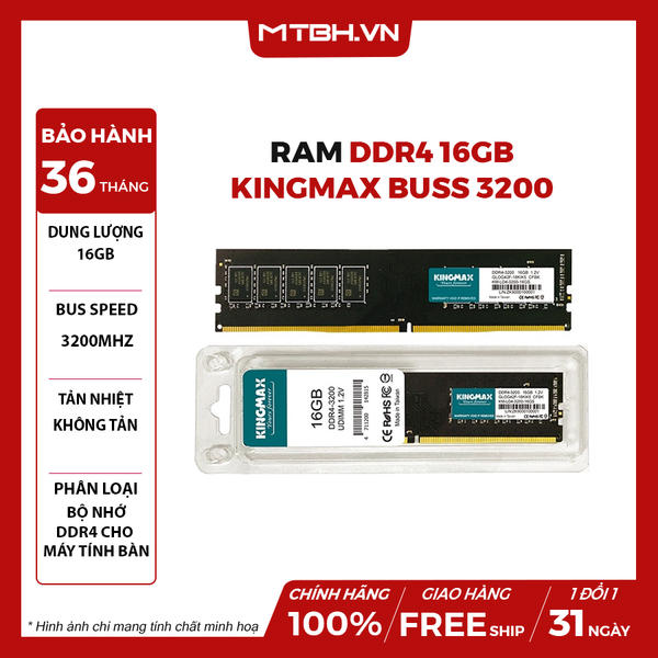 RAM DDR4 16GB KINGMAX BUSS 3200
