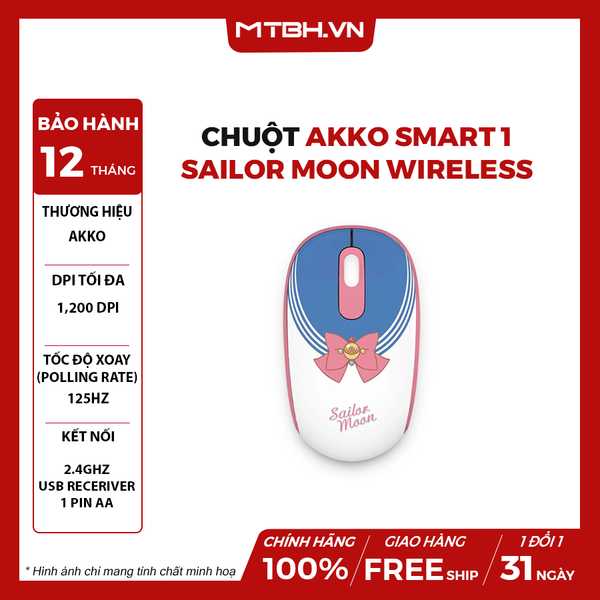 Chuột AKKO Smart 1 Sailor Moon Wireless