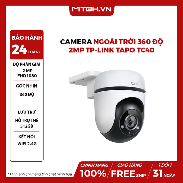 Camera ngoài trời 360 độ 2MP TP-Link Tapo TC40