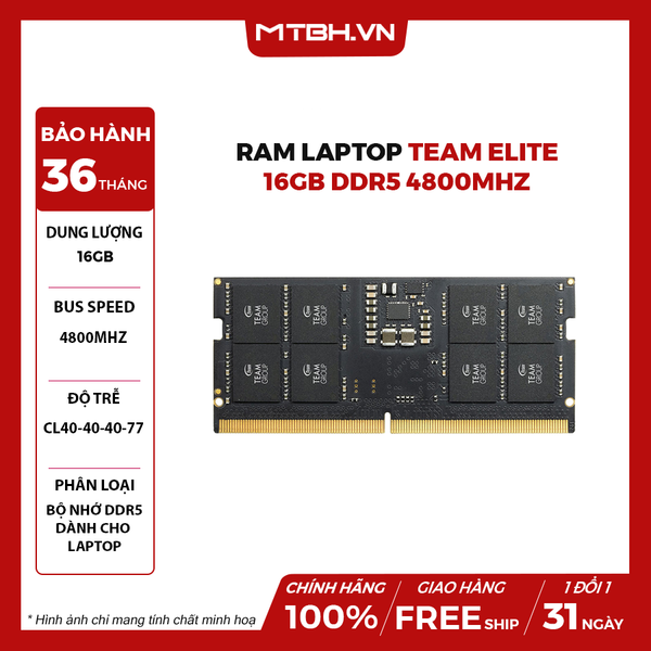 Ram Laptop Team Elite 16GB DDR5 4800MHz