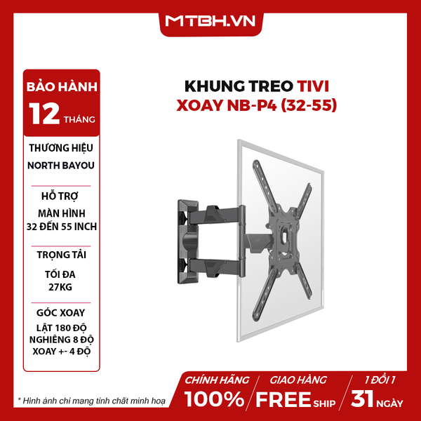 KHUNG TREO TIVI XOAY NB-P4 (32-55)