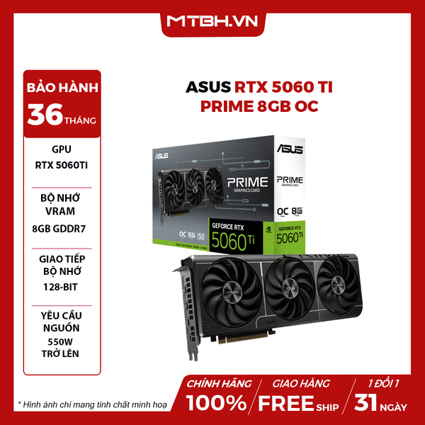VGA Asus RTX 5060 Ti PRIME 8GB OC
