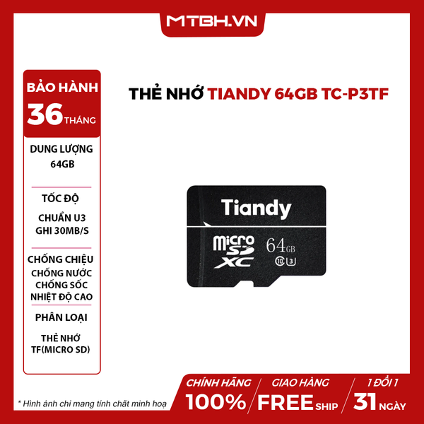 THẺ NHỚ TIANDY 64GB TC-P3TF