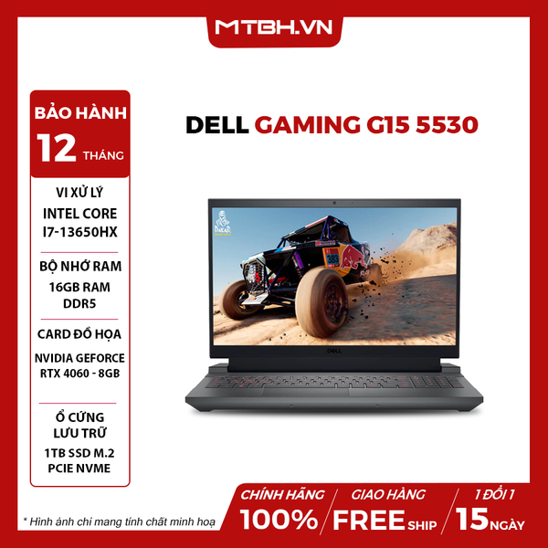 LAPTOP DELL G15 5530 CORE i7-13650HX | RTX 4060 8GB | 16GB RAM | 1TB SSD | 15.6