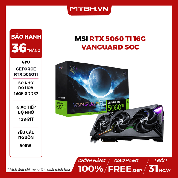 VGA MSI RTX 5060 Ti 16G VANGUARD SOC
