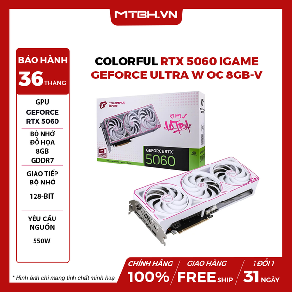 VGA Colorful RTX 5060 iGame GeForce Ultra W OC 8GB-V