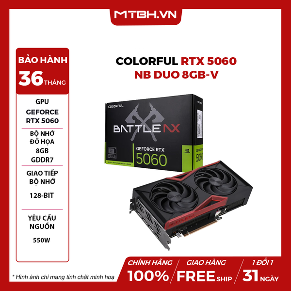 VGA Colorful RTX 5060 NB DUO 8GB-V