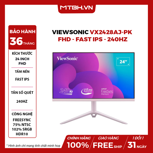 MÀN HÌNH VIEWSONIC VX2428AJ-PK 24