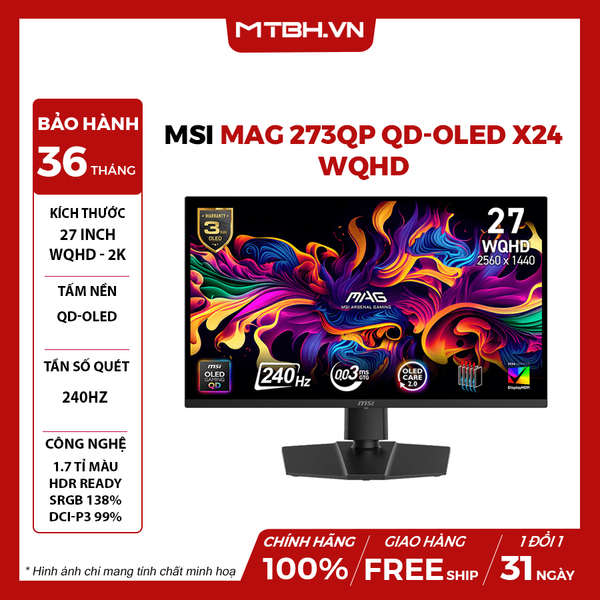 MÀN HÌNH MSI MAG 273QP QD-OLED X24 27