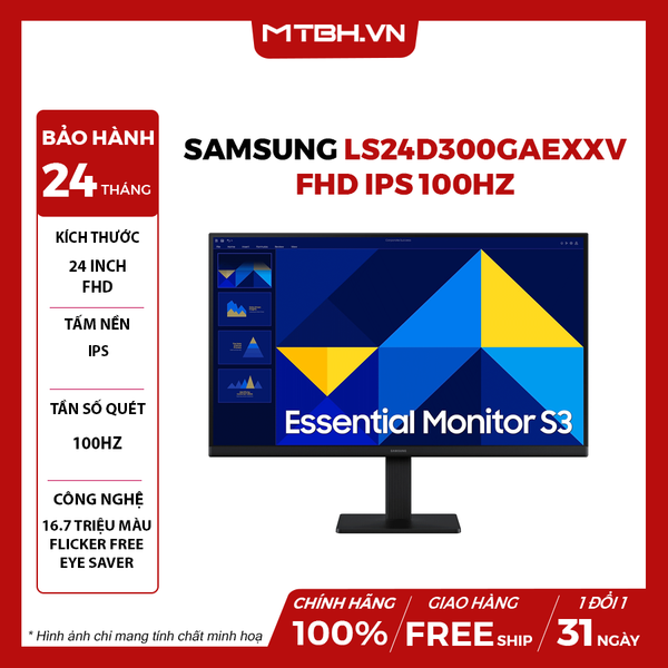 MÀN HÌNH SAMSUNG LS24D300GAEXXV 24