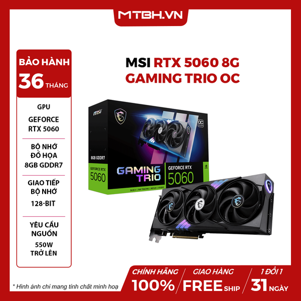 VGA MSI RTX 5060 8G GAMING TRIO OC