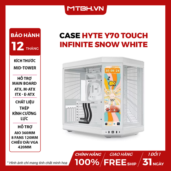 Case HYTE Y70 Touch Infinite Snow White