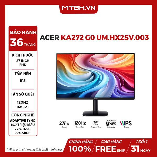 MÀN HÌNH ACER KA272 G0 UM.HX2SV.003 27