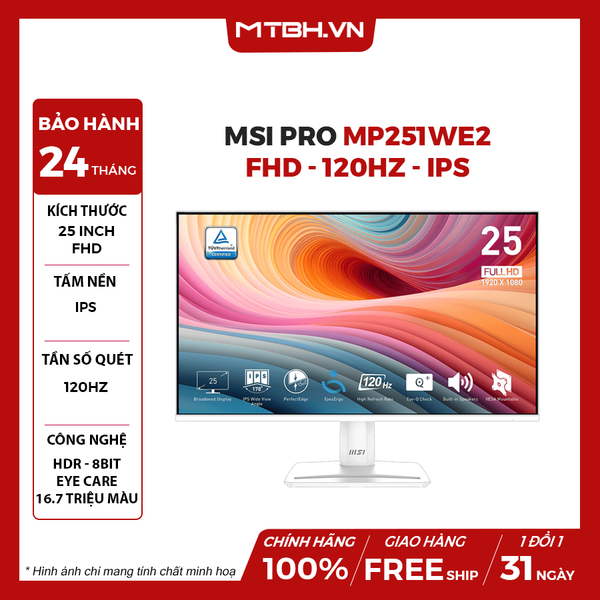 MÀN HÌNH MSI PRO MP251WE2 24.5