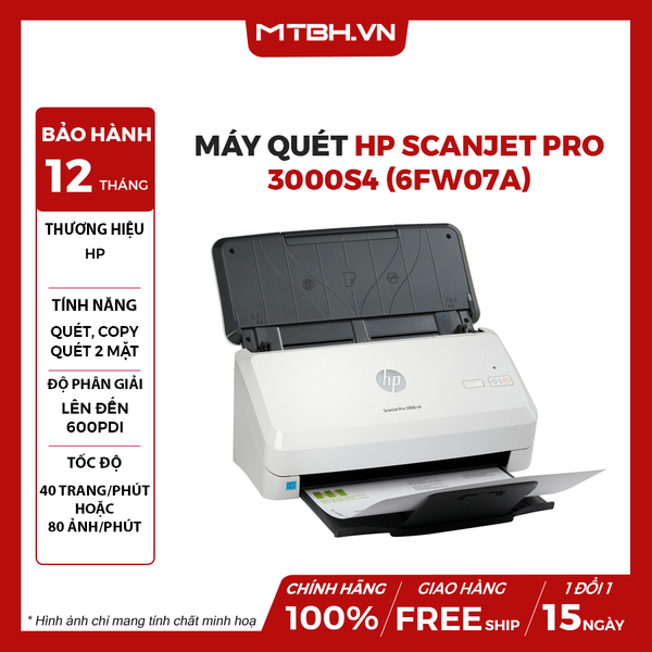MÁY QUÉT HP SCANJET PRO 3000S4 (6FW07A)