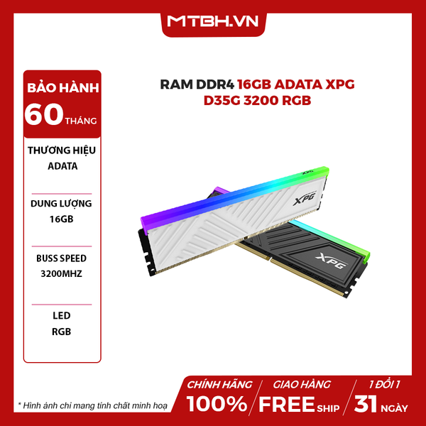RAM DDR4 16GB ADATA XPG D35G 3200 RGB