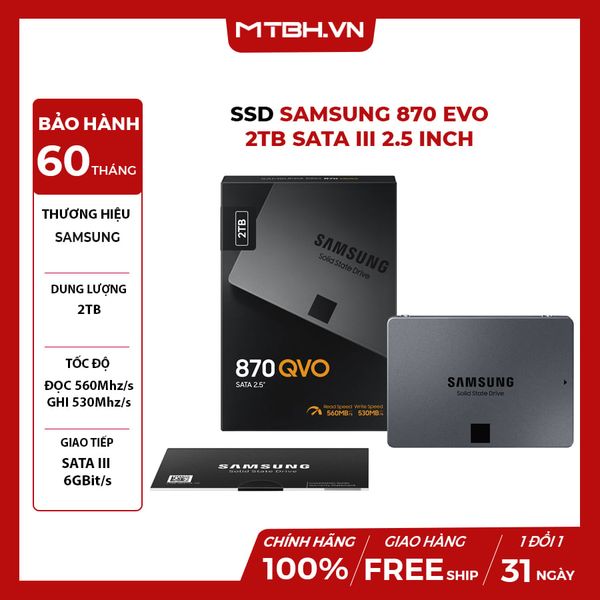 SSD Samsung 870 EVO 2TB SATA III 2.5 inch