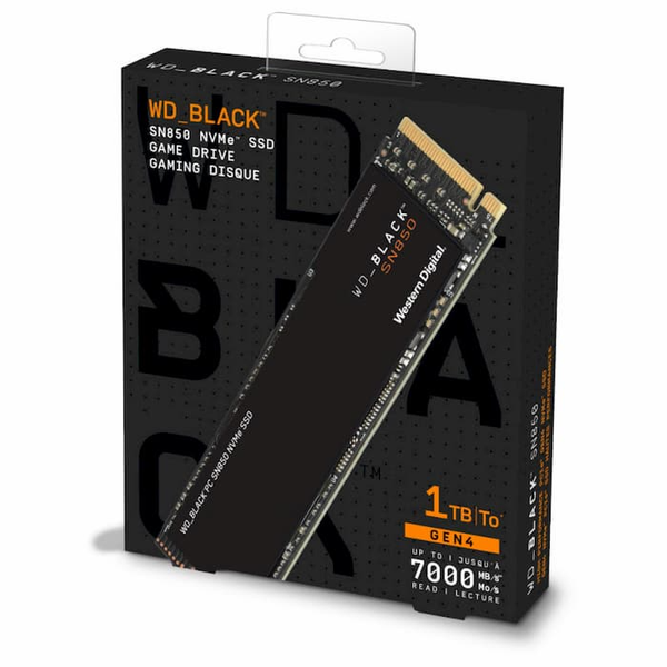 SSD WD 1TB SN850 Black M.2 2280 PCIe NVMe 4x4 (Đọc 7000MB/s - Ghi 5300MB/s)