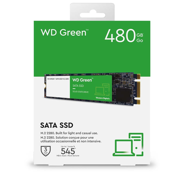 SSD WD 480GB Green M.2 2280 - SATA III