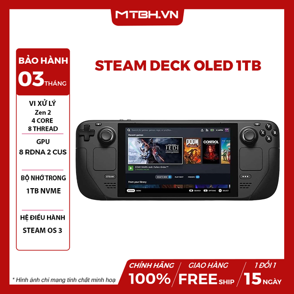 Máy Chơi Game Cầm Tay Steam Deck OLED 1TB (NVMe SSD)