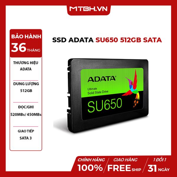 SSD ADATA SU650 512GB SATA III 2.5