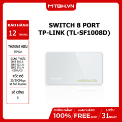 SWITCH 8 PORT TP-LINK NEW (TL-SF1008D)