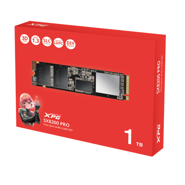 SSD ADATA 1TB XPG SX8200 M.2 NVME (ĐỌC: 3500MB/s)