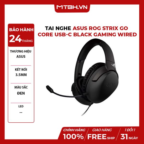 Tai Nghe Asus ROG Strix Go Core USB-C Black Gaming Wired