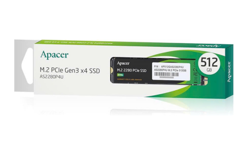 SSD Apacer 512GB AS2280P4U M.2 PCIe, Gen 3x4 (Đọc: 3500Mb/s )