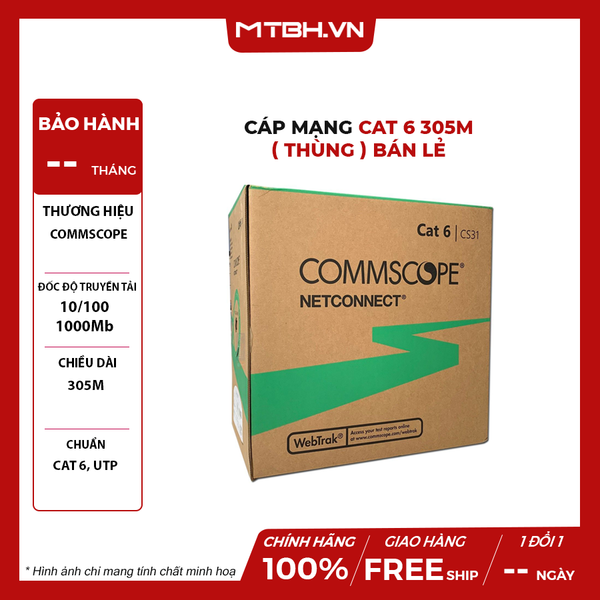 CÁP MẠNG CAT 6 305M ( THÙNG ) BÁN LẺ