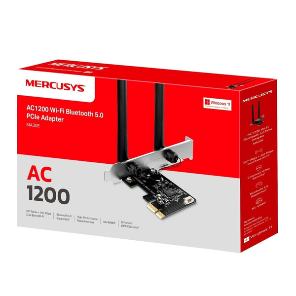 Card Mercusys MA30E WiFi 5 | AC1200, Bluetooth 5