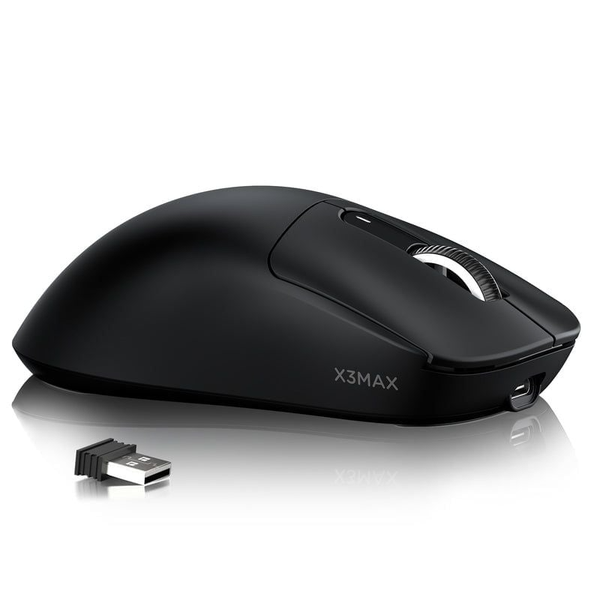 CHUỘT GAMING KHÔNG DÂY ATTACK SHARK X3 - ĐEN / Pixart 3395 / BLUETOOTH / WIRELESS 2.4G / Type-C | SIÊU NHẸ 50g
