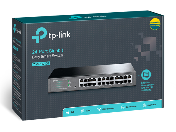 SWITCH TP-Link 24 PORT GIGABIT EASY SMART TL-SG1024DE 10/100/1000Mbps