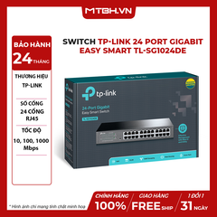 SWITCH TP-Link 24 PORT GIGABIT EASY SMART TL-SG1024DE 10/100/1000Mbps
