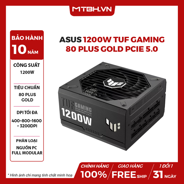 Nguồn ASUS 1200W TUF Gaming 80 Plus Gold Full Modular PCIe 5.0