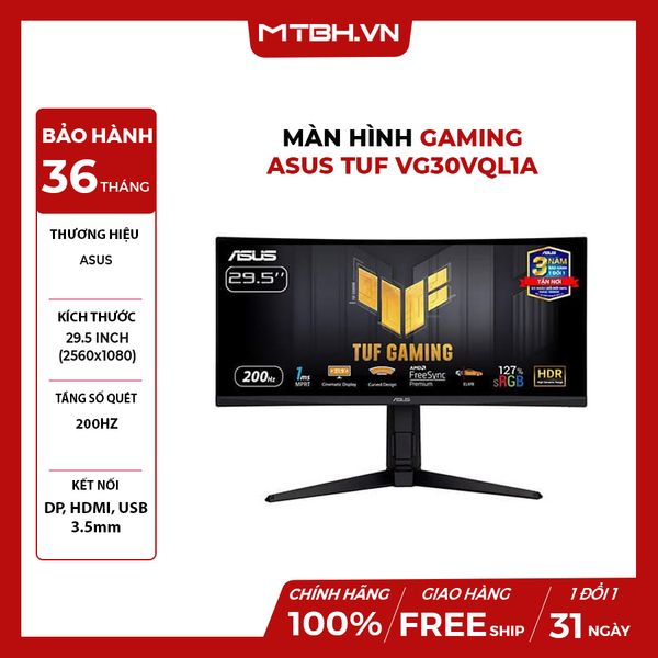 MÀN HÌNH GAMING ASUS TUF VG30VQL1A 29.5