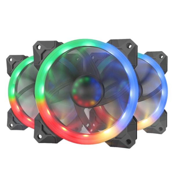 FAN CASE REDRAGON GC F008 RGB KIT 3PCS (HUB+REMOTE) NEW