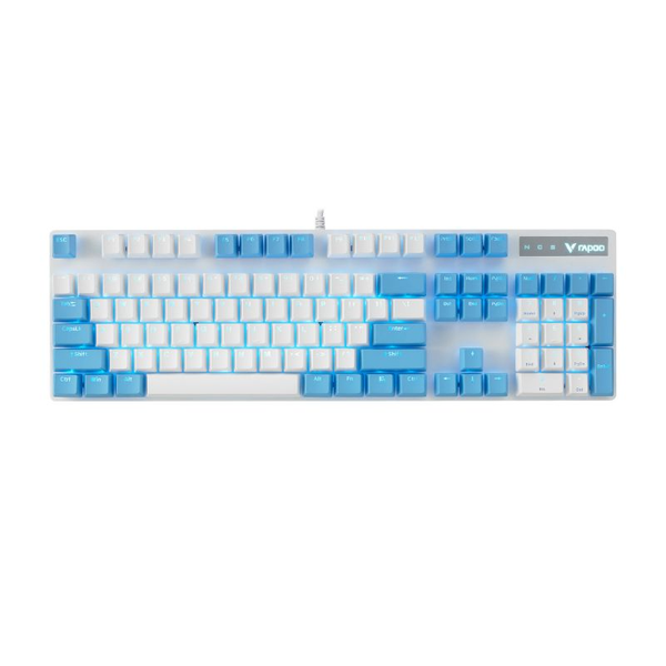 BÀN PHÍM CƠ RAPOO V500 PRO WHITE BLUE BLUE SWITCH