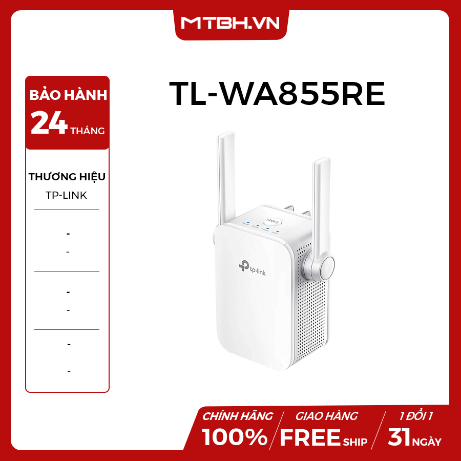 MỞ RỘNG SÓNG WIFI TP-LINK TL-WA855RE – Máy Tính Biên Hòa