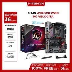 Main ASROCK Z590 PG VELOCITA (Intel Z590, Socket 1200, ATX, 4 khe Ram DDR4)