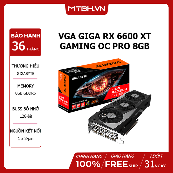 VGA Giga RX 6600 XT GAMING OC PRO 8GB