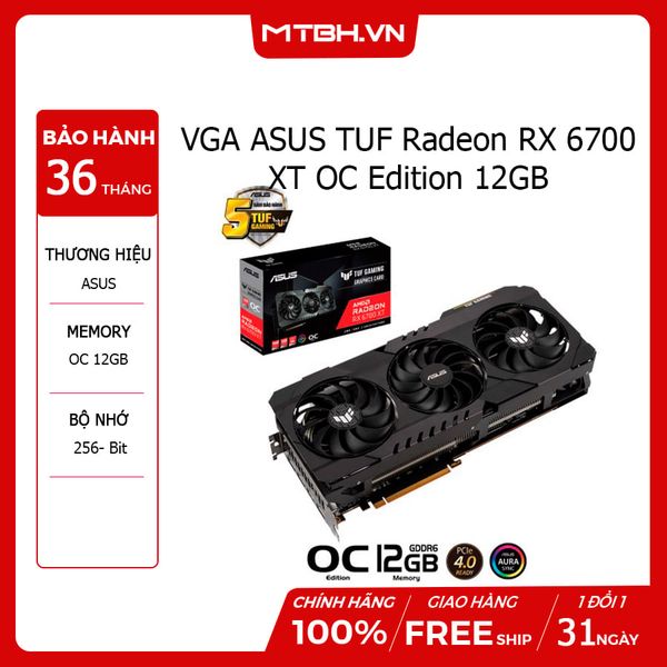 VGA ASUS Radeon RX 6700 XT TUF OC Edition 12GB GDDR6