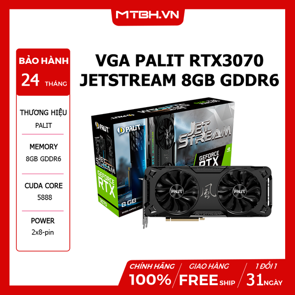 VGA PALIT RTX 3070 JETSTREAM 8GB GDDR6