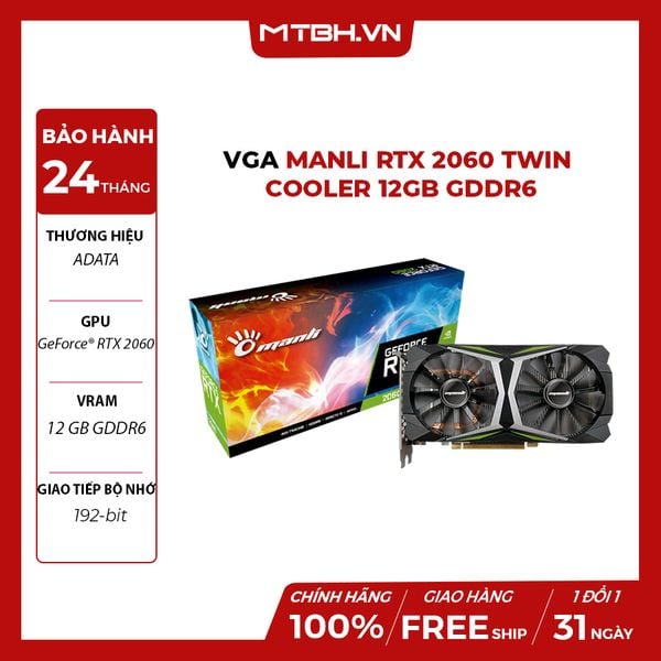 VGA MANLI RTX 2060 TWIN COOLER 12GB GDDR6