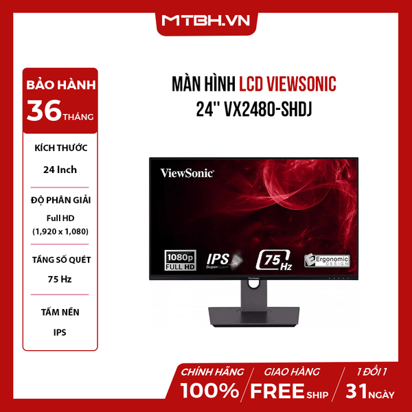 MÀN HÌNH LCD Viewsonic 24'' VX2480-SHDJ