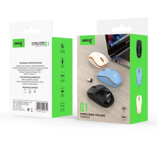 CHUỘT KHÔNG DÂY DEIOG Q1- TRẮNG